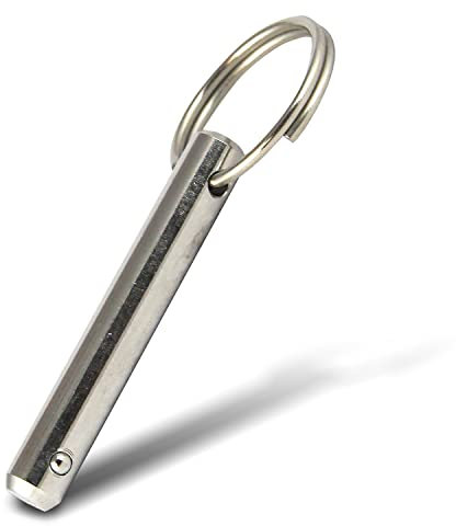 PROTECH 25 Stück Steckbolzen mit Kugel Sicherungsbolzen 8x53mm rostfreier Edelstahl A2 Bolzen mit Kugelsicherung und Ring Splintbolzen Schnellspannstifte