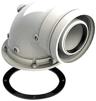 Curva di partenza coassiale 90° con passo 45° ø 100/60 mm per caldaie a condensazione Ferroli