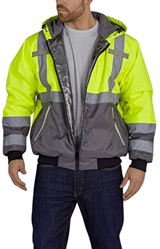 Utility Pro Hi-Vis Reflective Warm-Up Bomber Jacket (Yellow) (4XL)