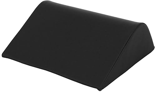 ATC Handels GmbH - Lordosekissen XL 50x50x17cm - Qualitativer Ether-Schaum mit Kunstlederbezug - Versteckter Reißverschluss, Orthopädisch, Rückenkissen, Lendenwirbelkissen, Lagerungskissen (schwarz)