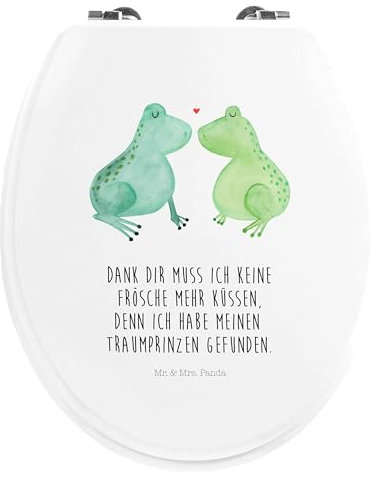 Mr. & Mrs. Panda Motiv WC Sitz Frosch Liebe - Geschenk, Paar, Toilette, Klobrille, Klodeckel, Freundin, Heiraten, Toilettendeckel, Traumprinz,
