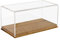 HMF 46871 Acryl Vitrine / Schaukasten mit Holzsockel für Modellautos | 24 x 12 x 11 cm | Transparent