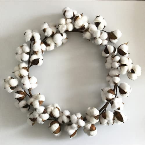 Ghirlanda di fiori secchi appesi,Bulk Cotton Ball Garland per la decorazione domestica