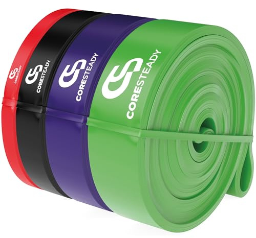 Coresteady Fitnessband und Gummiband Sport – Robustes Klimmzugband aus Gummi für Männer und Frauen – Krafttraining und Muskelaufbau – Training, Fitness, Klimmzughilfe – Fitness Band
