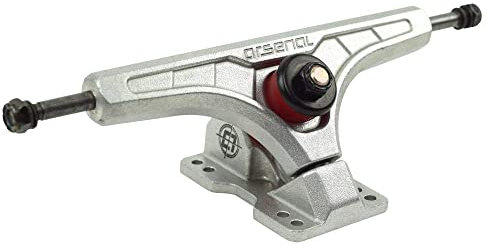 Arsenal Longboard-Achsen, 2 Stück, robuste Skateboard-Achsen für Freeriden und Slides, wärmebehandelte Konstruktion aus gegossener Legierung, Silber, 180 mm, 50 Grad