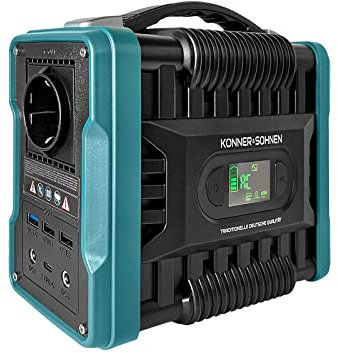 Portable Power Station KS 200PS, Solar Generator 200 W, Spitzenleistung 320 W, Mobile Power Supply mit 2 х USB, 1 х USB Quick Charge 3.0, 1 х USB Type-C, 2 x AC, 1 x DC, LED-Leuchte mit SOS-Modus