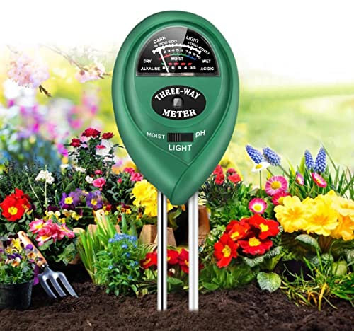 MDYNI 3 in 1 Soil PH Meter Soil PH, Light & Moisture Tester Kit for Garden, Farm, Lawn, Indoor & Outdoor (No Battery needed)