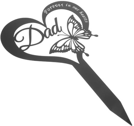 FUNOMOCYA Pieu Commémoratif Forme De Cœur pour Jardin Tombe Et Cimetière Décoration pour Évoquer La Mémoire Et Amour