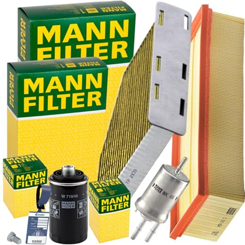 Mann Filter Inspektionspaket | FP2939 C35154+W719/45+WK69+588.670.001+MN1801 passend für A3 8P Golf 5 6 Octavia 1Z Superb 3T
