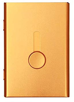 FLaig Visitenkartenhalter Metall Ultradünne Aufbewahrungstasche for Geschäftsverpackungen Visitenkartenhalter Bankkarte Mitgliedskartentasche Visitenkartenständer Ständer (Color : Gold)