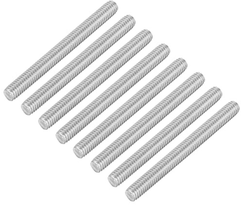 QUARKZMAN 8 Stück Gewindestangen, M6 x 60mm, 304 Edelstahl, Gewindestab mit metrischem Vollgewinde, M6-1 Gewindestift für Möbel- und Maschinenmontage