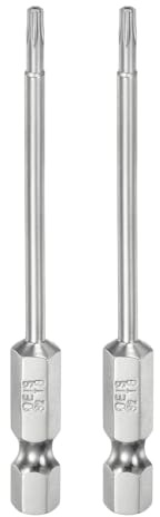 QUARKZMAN 2 Stück T8 Torx Bit Set 1/4 Sechskantschaft 75mm lang S2-Stahl Magnetische Bitsatz Manipulationssichere Schraubendreher Stern-Bits mit Loch für Schrauben Akkuschrauber Werkzeug