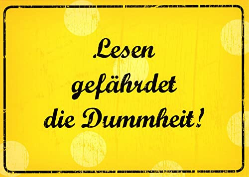 Postkarte Sprüche & Humor Lesen gefährdet die Dummheit!