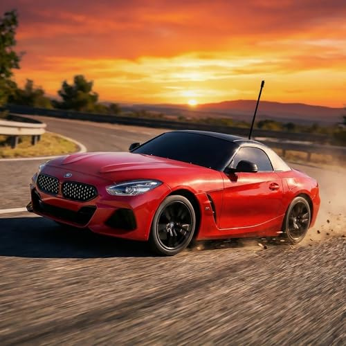 njoyn RC Modellauto BMW Z4 Roadster 1:24, lizenzierte Detailnachbildung mit Fernsteuerung, Ready-to-Drive, bis 4 km/h, Vitrinenmodell für Sammler und Modellbau-Fans, ab 14 Jahren