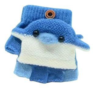 Fannyfuny Strickhandschuhe Kinder Handschuhe Junge Mädchen Halbfinger Fäustlinge Flip-Top Winterhandschuhe mit Plüschfutter Herbst Winter Fingerhandschuhe Kinderhandschuhe Weiche Warme für 1-3 Jahre