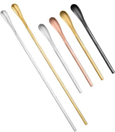 OKUMEYR 6pièces Cuillères à Mélanger Acier Inoxydable Durables pour Café Miel Et Boissons Lavables Main Ou Au Lave-Vaisselle