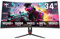 KTC 34 Inch Curved Ultrawide Monitor, UWQHD (3440 x 1440) 180Hz Gaming Monitor, Adaptive Sync, 21:9 VA Panel 1500R, 1ms MPRT, HDR10, 2 x DP 1.4 (180Hz), 2 x HDMI 2.1(100Hz), H34S18S