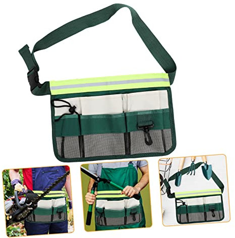VILLFUL Adjustable Reflective Gardening Tool Belt for Men Women Heavy Duty Utility Waist Bag with Durable Canvas Design for Gardeners Hairdressers Professionals