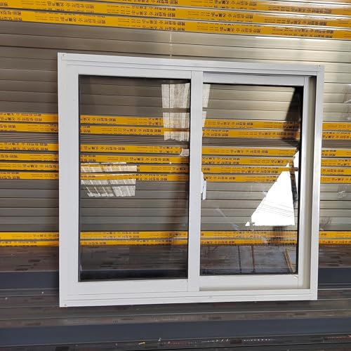 Finestre scorrevoli orizzontali bianche, finestre per seminterrati, finestre di ricambio per la casa, finestre in metallo per case, finestre per pollai, finestre per capannoni, personalizzabili(117x46