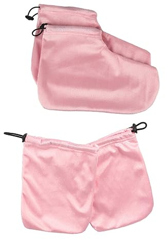 VALICLUD Set 2 Paia Guanti e Copripiedi in Cera Paraffina, Protezione Termica per Terapia Mani e Piedi, Riutilizzabili per Uso Domestico, Salone Spa e Trattamenti Bellezza