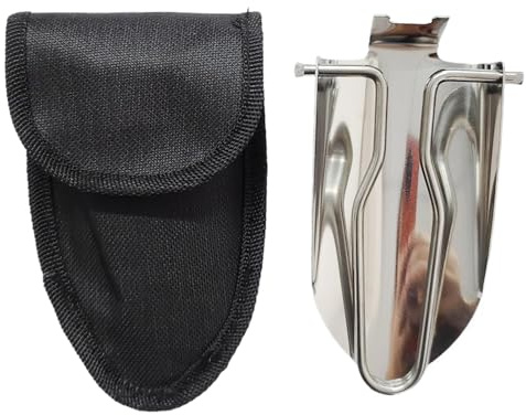 KIXZSAZ Pala de jardín portátil de acero inoxidable para actividades al aire libre o pala. Herramientas camping con plegable multifuncional, Estilo 2