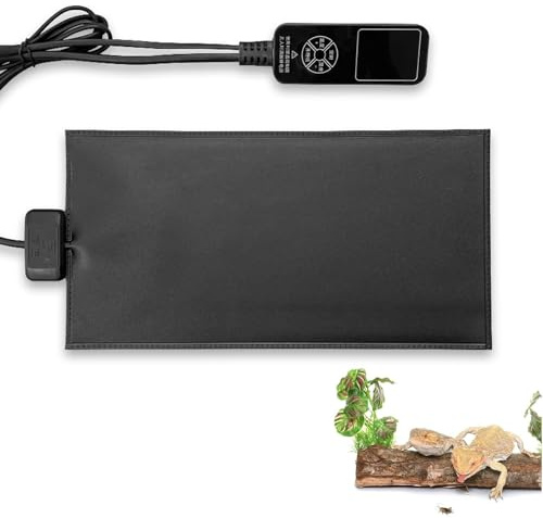 Reptilien Wärmematten, 5w-220w Wasserdichte Heizmatte Für Kleine Tiere, Thermostatische Heizmatte Für Schlangen, Schildkröten, Eidechsen, Spinnen, Schnecken 20*25cm(13W)