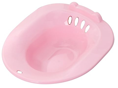 HEMOTON Sitzbadewanne mit Rutschfester Basis für Schwangere und Senioren Sitzbad Toiletteneinsatz mit Glatter Oberfläche Großes Becken für Heilbäder und Private Pflege für Postoperative
