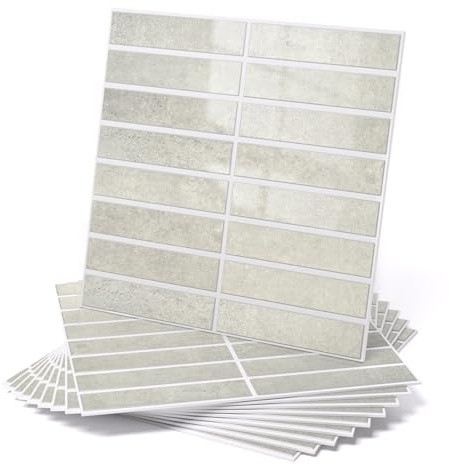 WADILE 3D-väggplattor, självhäftande 30 × 30 cm, vattentäta väggpaneler med aluminiumfolie, PVC, 1,5 mm tjock för kök och badrum, gör-det-själv-renovering, grön, 10-pack