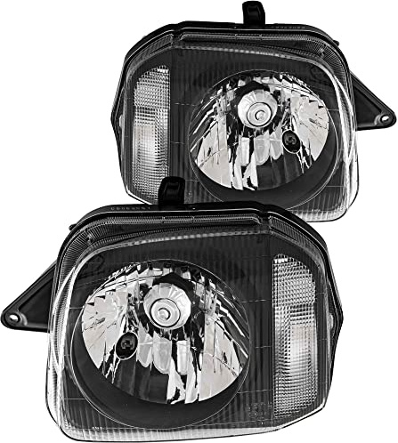 Halogen Scheinwerfersatz Scheinwerfer Satz Hauptscheinwerfer Set links und rechts elektrisch H4 passend für Jimny Geländewagen Geschlossen SN FJ