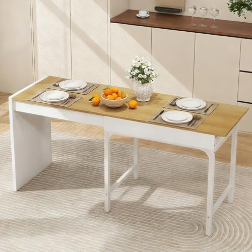 ARTETHYS Extendable Dining Table, 80-160cm Kitchen Tables for 4-6 Seater
