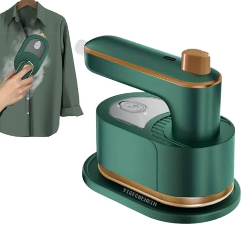Plancha de vapor eléctrica portátil, diseño giratorio de mano para una fácil eliminación de arrugas, nebulización rápida en 30 segundos, máquina de planchado profesional plegable de ropa de viaje