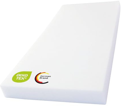 KiNDERWELT Skumstoppning, 120 x 60 x 6 cm, skumplatta, 6 cm, stoppning av skumgummi, skum för gör-det-själv stoppning, möbler, dyna, camping, hantverk, husvagnar
