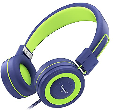 ELECDER i37 Kids Headphones for School Children Girls Boys Teens, Navy