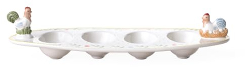 Villeroy & Boch - Spring Awakening Schale für Eier Hahn und Henne, Ostern Deko, Deko Ostern, Premium Porzellan