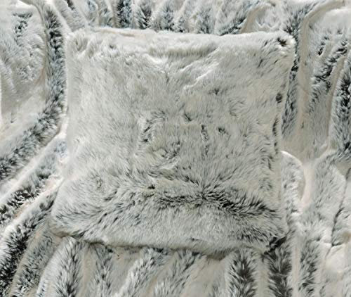 Wohnen & Accessoires GmbH & Co. KG Edles Premium Fellkissen aus Webpelz Chinchilla 45x45cm