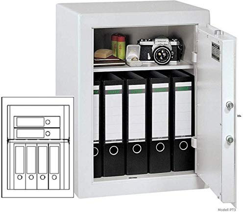 Müller Safe PT 7 Möbeltresor, Doppelbartschloss mit 2 Schlüsseln, Klasse S2 nach EN 14450, H70xB50xT45 cm, 77 kg