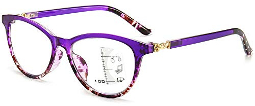 KOOSUFA Gafas de lectura para mujer, lentes de lectura multienfoque progresivo, antiluz, ojo de gato, gafas de cuerno para la visión, ayuda a la lectura, antifatiga, 1,0, 1,5, 2,0, 2,5, 3,0, 3,5