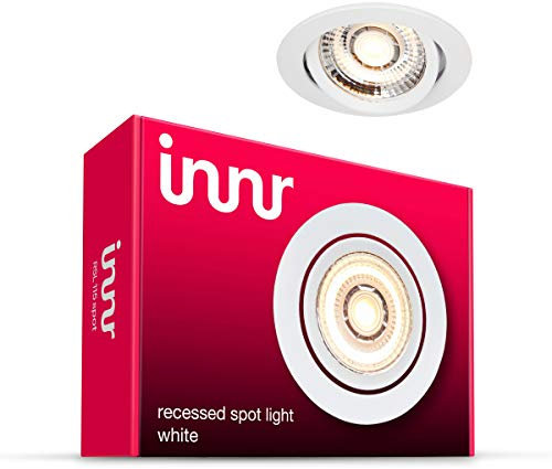 innr Smart LED Recessed Spot Light (Erweiterung), dimmbare LED Deckeneinbauleuchten, (EINZELPACK - Benötigt komplettes Set mit Steuerbox) warm weiß 2700K, RSL 115 Spot