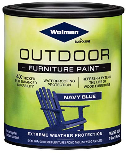 Wolman 360349 Outdoor Furniture Paint, Quart, Navy Blue, 1 Quarts (Pack of 1)