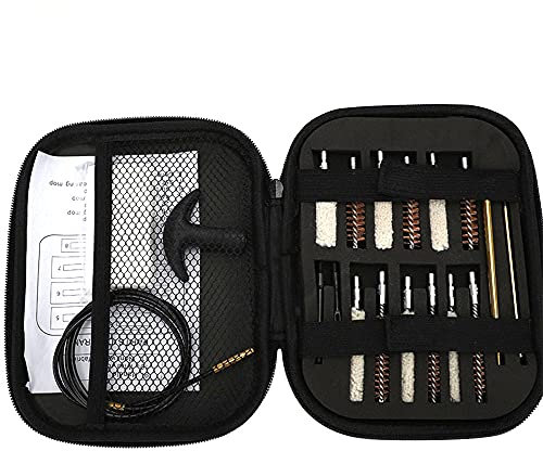 ANCLLO 20pcs Spazzole di Pulizia Kit con Custodia per il Trasporto per Pistola Esterna Caccia Strumento Spazzola Accessori