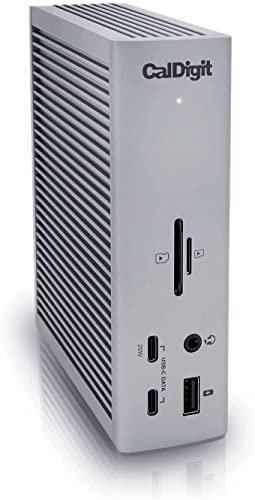 Station d'accueil CalDigit TS4 Thunderbolt 4-18 Ports, Charge 98 W, 3 x Thunderbolt 4 40 GB/s, 5 x USB-A, 3 x USB-C (10 GB/s), 2,5 GbE, écrans Simples 8K ou Doubles 6K 60 Hz, Mac, PC