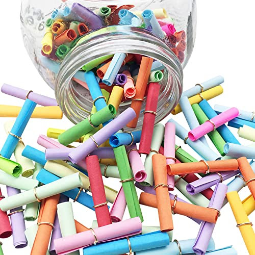 YUTOU 120 Stück Lose zum Selber Beschriften Leere Lose Bunte Mischung Kleine Zettel Beschriften für Kindergeburtstag Adventskalender Oder Geburtstag (Zufällige Farbe)