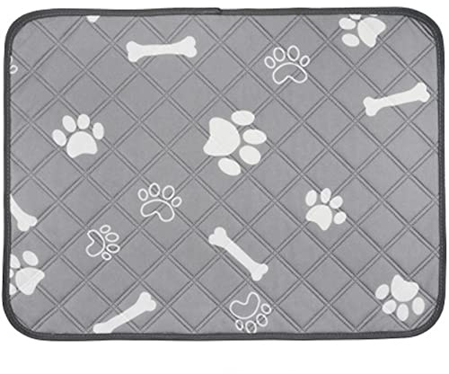 Welpen-Trainingspad – Waschbare, wiederverwendbare Hundematte, auslaufsichere, ultra-saugfähige Inkontinenz-Haustierunterlagen für drinnen und draußen – 3 Größen (Grau, Large (100 x 90 cm))