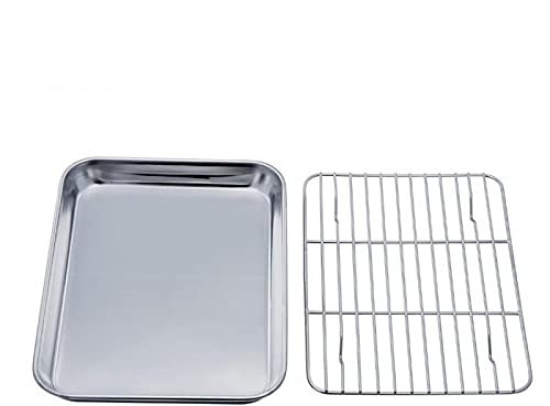 ACiyD Oven Cooling Tray Oil Drain Oven Tray Cooling Rack Baking Cooker Cooking Stainless Steel Food Grilled Oven Stainless Steel Cooling Rack (Color : 23x17x2.5cm) (40x30x2.5cm)