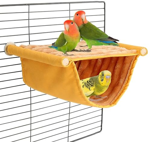 CLKE Hamac pour Oiseaux, Accessoires pour Perruches et Jouets pour Oiseaux