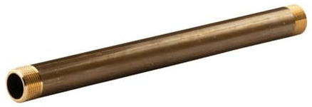 Messing Gewinde-Fitting Distanz Doppelnippel 3/4'-3/4' L=300mm, schwere Ausführung