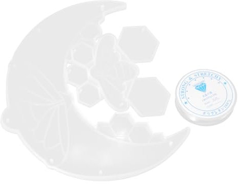 Operitacx 1 Satz Bienen-windspiel-anhänger Anhängerform Aus Kunstharz Harz-formbausatz Harzhandwerk Für Zu Silikonformen Aus Harz Halbmonde Harzformen Mondharzform Kieselgel Suite Haushalt