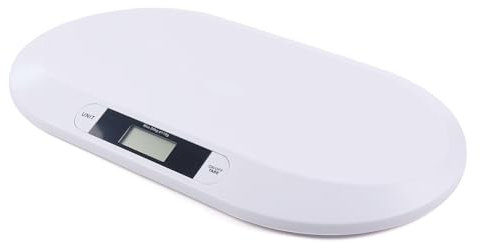vinnyooc Babywaage Digital Kinderwaage Stillwaage Neugeborenen Säuglingswaage Profi Tierwaage Bis 30kg Tragkraft Säuglingswaage Haustierwaage Rosa/Weiß (Weiß)