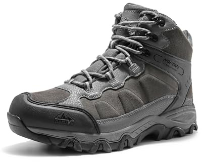 NORTIV 8 Men's Waterproof Hiking Boots Outdoor Mid Trekking Lightweight Mountaineering Shoes Paladin,Size 12,Dark Grey,JS19004M