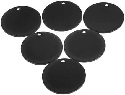 NUOBESTY 6stücke Leere Runde Hundemarken Aus Schwarz Haustier-id-tags Katzen-tags Anhänger Diy-namensschilder Für Tiere
